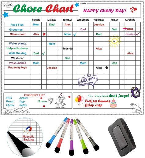 Buy Large Magnetic Chore Chart For Kids Multiple Kids Teens Adults