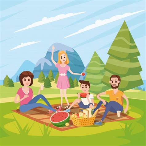 a group of people having a picnic in the park with watermelon and apples