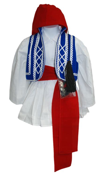 Tsolia Traditional Boys Greek Costume Evzone Foustanella Greek