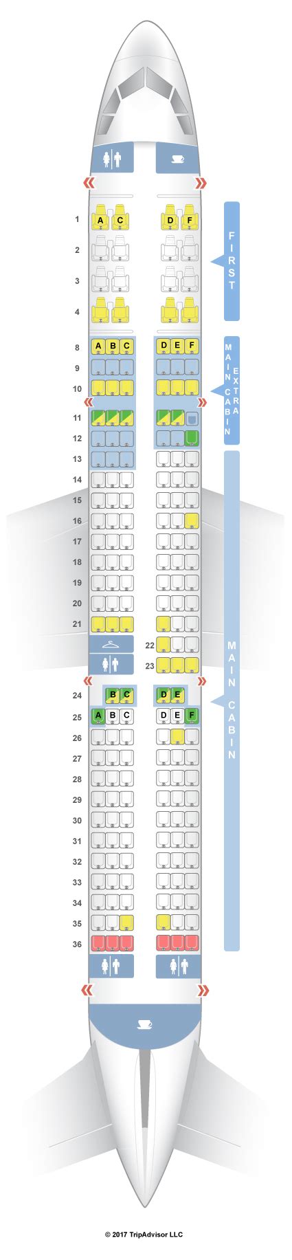 Seatguru Seat Map American Airlines Airbus A321 321 V2