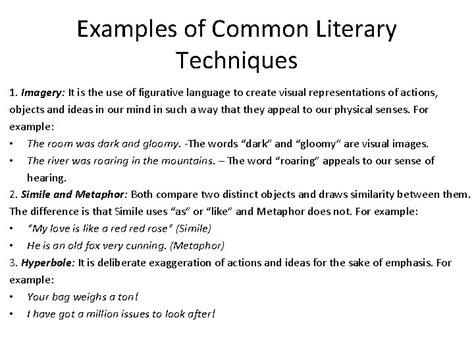 Literary Devices Vs Literary Techniques What Is The