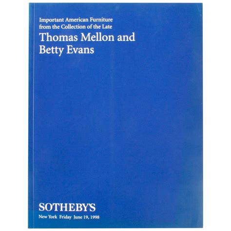 Sothebys Important American Furniture From Thomas Mellon And Betty