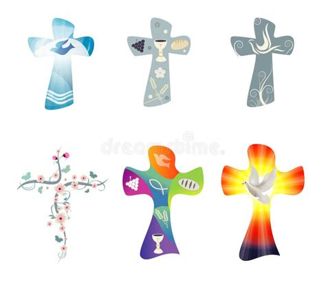 Christian Crosses Collection Stock Illustrations 654 Christian