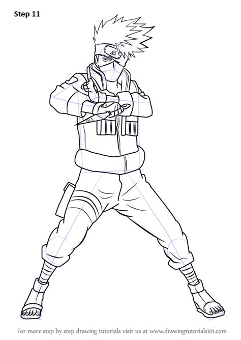 Learn How To Draw Kakashi Hatake From Naruto Naruto Step By Step Drawing Tutorials