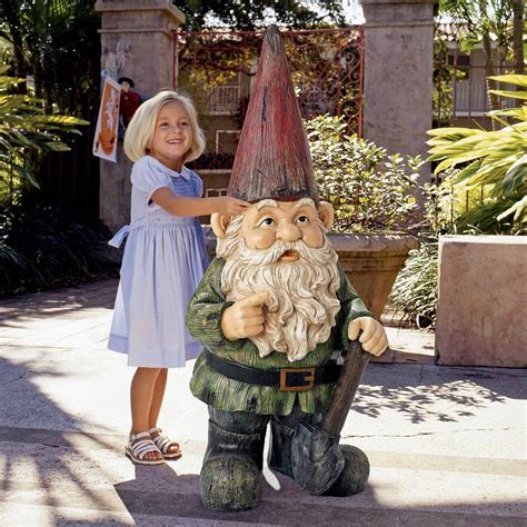 gigantic garden gnome statue the green head