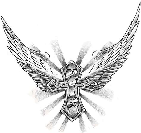 Cross wings design temporary tattoos | zazzle.com. THE BLACK TATTOOS: July 2012