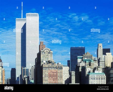 1999 New York Twin Towers World Trade Center Und Lower Manhattan