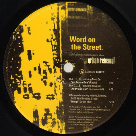 Word On The Street 1999 Vinyl Discogs