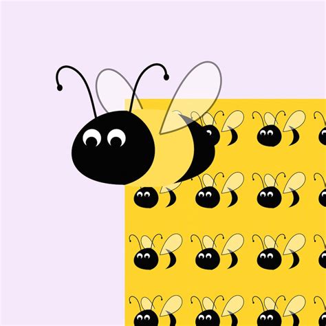 Digital Bee Pattern Paper Bee Clip Art Png Instant Etsy