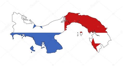 Ilustracion De Mapa De Panama Sobre Un Fondo Azul Bandera De Panama En Images