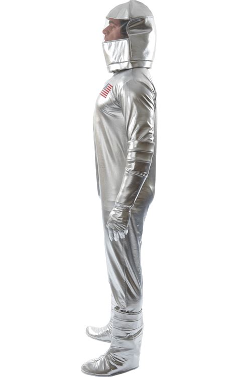 Orion Costumes Mens Silver Astronaut Space Suit With Helmet Fancy Dress
