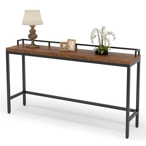 Tribesigns 709 Inch Extra Long Solid Wood Console Table Behind Sofa