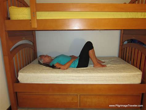 Bunk Bed Yoga Stretches For The End Of Your Camino Day Bed Yoga Bed Yoga Poses Bunk Beds