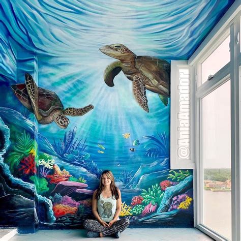 Este Mural Inmersivo Crea La Ilusión De Que Estás Bajo El Mar