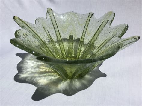 Keepsake Bowl Made From Spinning Recycled Glass Bottles Recycled Glass Recycled Glass Bottles