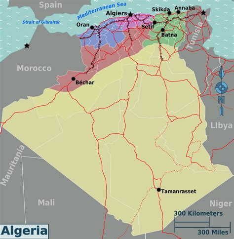 Carte Région Algérie Carte Algérie