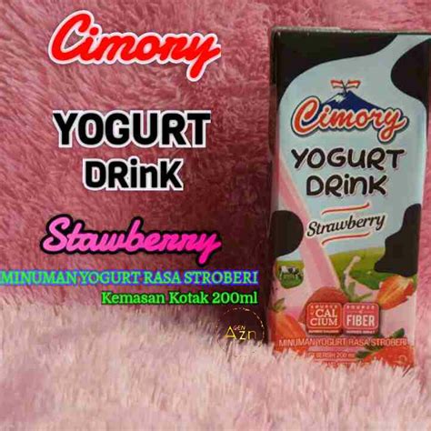 Jual Cimory Yogurt Drink Rasa Strawberry Kemasan Kotak Ml Shopee