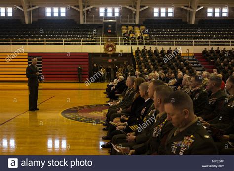 Major Gen John K Love Gives A Speech At A Battle Colors Rededication