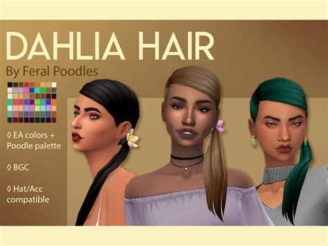 The Sims Resource Callie Hair Retextured By Feralpood