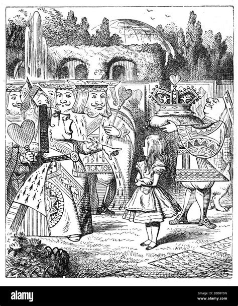 alice s adventures in wonderland the queen of hearts orders off with his head illustration