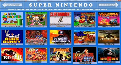 Todo tipo de juegos, desde juegos clásicos hasta las últimas novedades. Juegos para PC: Super Nintendo