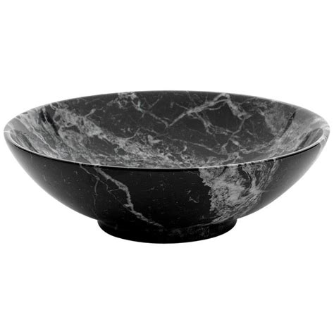 Bowl In Black Marble Diam 235 Cm Black Marble Modern Decorative