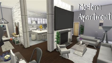 The Sims 4 Speed Build Modern Apartment No Cc Youtube