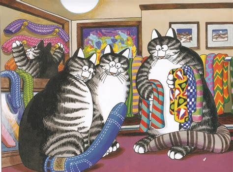 Kliban Cats Vintage Original Print Cats Trying On Cat Tails And Ties