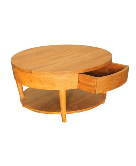 Premium teak wood furniture in singapore. Alicia Teak Round Coffee Table | Shop Furniture Online in ...