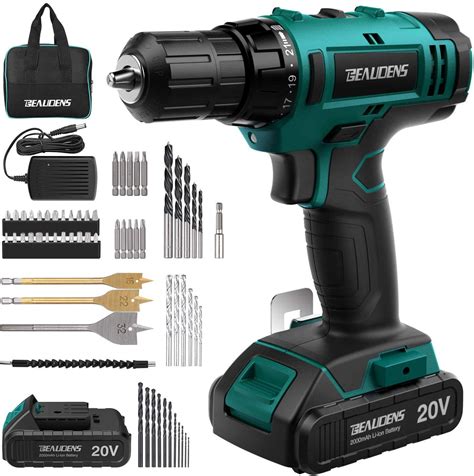 20v Max Cordless Drill 38 Inch Power Drill Set With With 2000mah