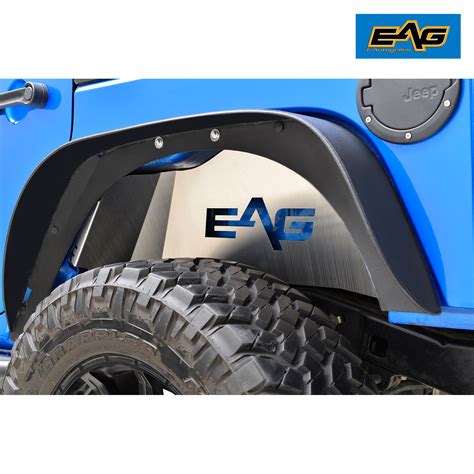 Eag 07 18 Jeep Wrangler Jk Front And Rear Inner Fender Liners Silver