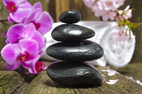 Stack Of Stones In Zen Garden Stock Image Image Of Peaceful