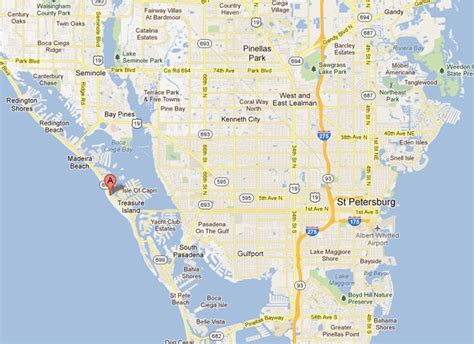 Treasure Island Map Florida Islands With Names