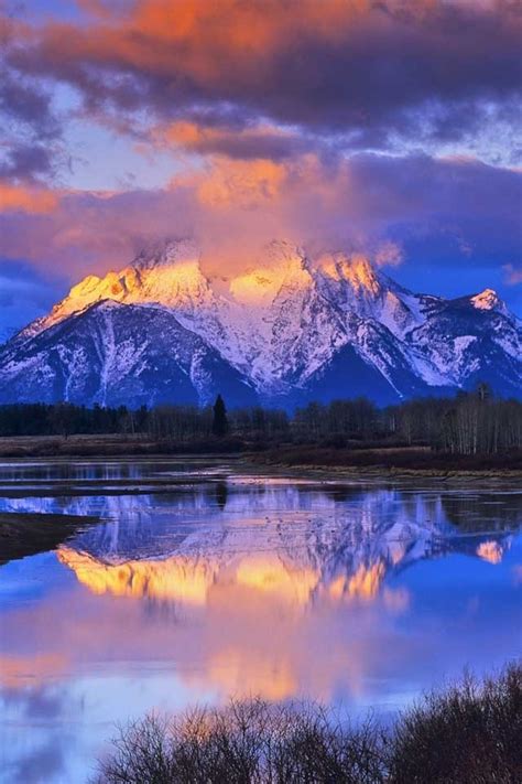 Purple And Pink Mountain Sunset Giant Wall Pics Pinterest