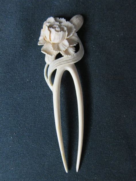 Art Nouveau Ivory Carved Hair Pin Catawiki
