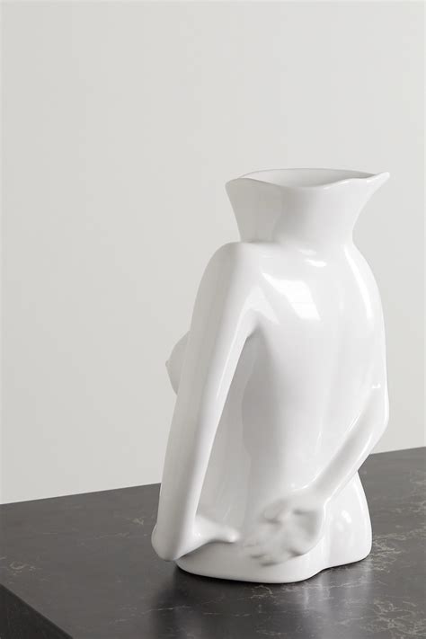 White Jugs Jug Ceramic Vase Anissa Kermiche Net A Porter