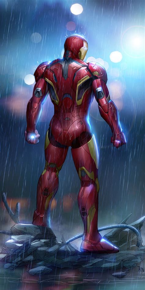 1080x2160 Iron Man In Rain One Plus 5thonor 7xhonor View 10lg Q6 Hd