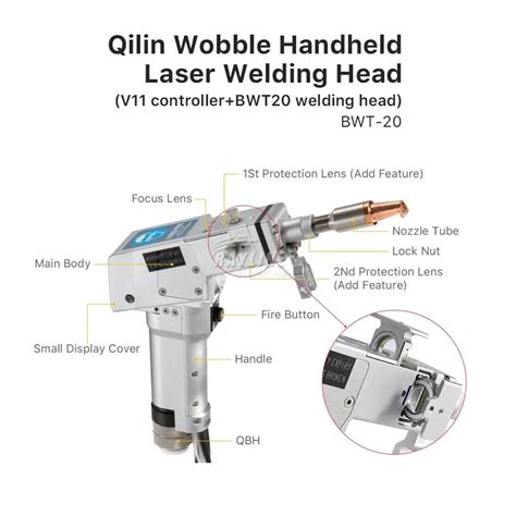 Qilin Dwt20 Fiber Laser Welding Head Machine Qilin V10 V20 Handheld