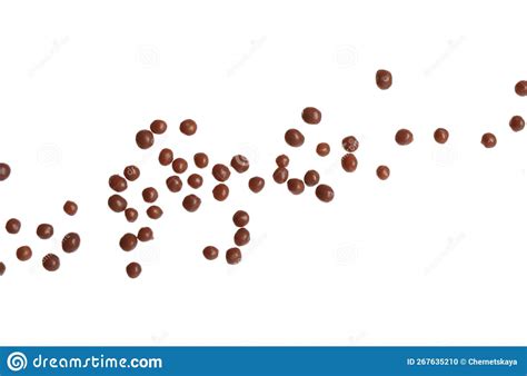 Chocolate Sprinkles On White Background Decoration For Donuts Stock