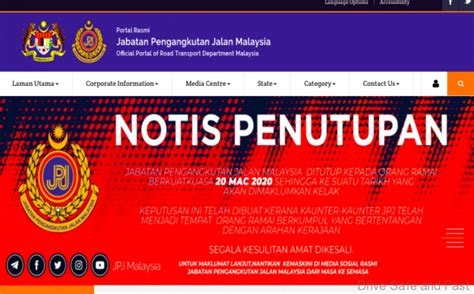 Langgan saluran telegram kami untuk kemaskini berita baharu dan isu terkini. Sistem Dalam Talian JPJ Tergantung Sejak 2 Hari | Gohed Gostan