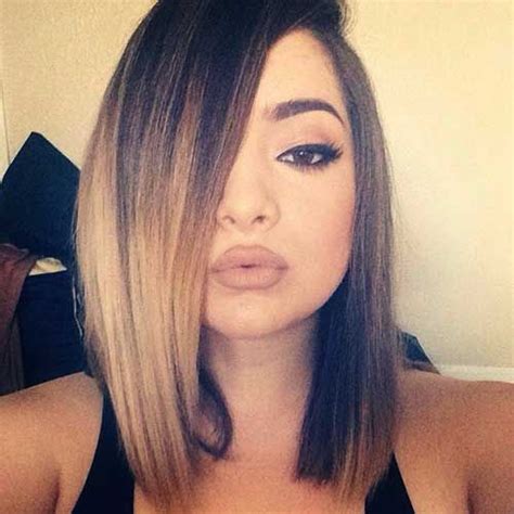 This lob hairstyle works best for the thin hair type. Top Ombre Hair Colors for Bob Hairstyles - PoPular Haircuts