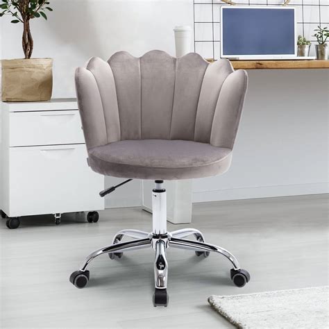 Buy Desk Chairs With Wheels Shell Design Swivel Barber Vanity