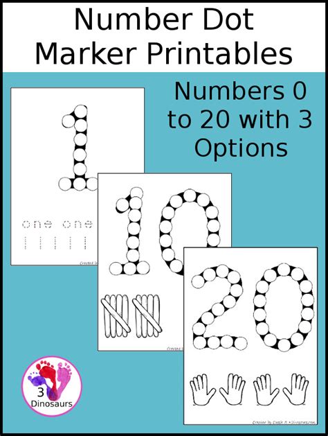 Dot to dot numbers to 20 coloring home from coloringhome.com chrome 18, firefox 24, safari 7, microsoft edge, internet explorer 11 they are great for preschool or kindergarten math centers or for learning at home. Number Dot Marker Pages 0 to 20 | 3 Dinosaurs