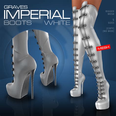 Second Life Marketplace Graves Imperial Boots White