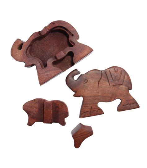 Mensa wooden iq puzzle box magic box japanese puzzle box for gift. Wooden Elephant Puzzle Box From Nepal | Shop For Home ...