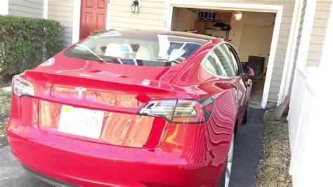 Tesla Summon Feature Parking In Our Very Tight Garage Youtube