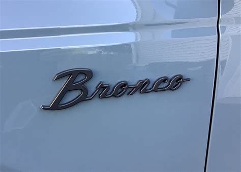 Carbonized Script Emblem Bronco6g 2021 Ford Bronco And Bronco