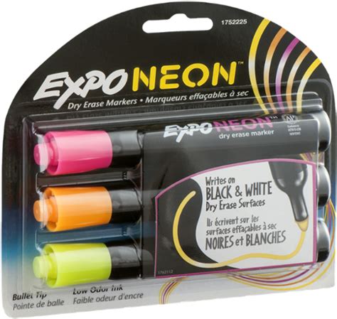 Download Expo Neon Dry Erase Markers Bullet Tip Assorted Colors Png
