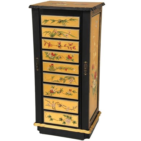 Maybe you would like to learn more about one of these? Oriental Furniture 9 Drawer Gold Lacquer Jewelry Cabinet