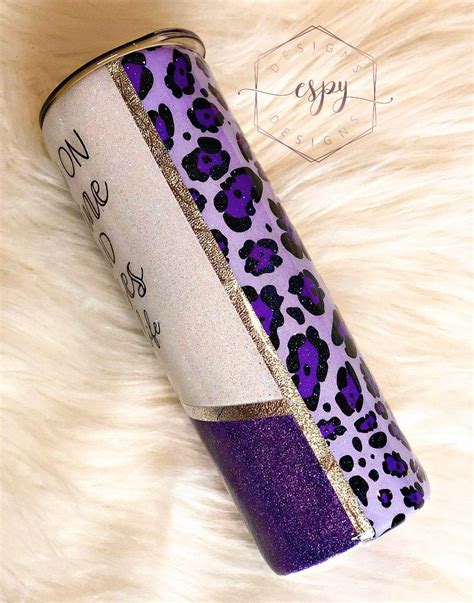 Purple leopard split tumbler | Etsy | Glitter tumbler cups, Tumbler cups diy, Custom tumbler cups